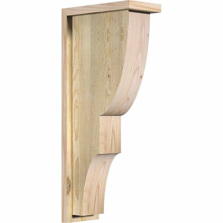 Ekena Millwork Ridgewood Rough Sawn Corbel w/Backplate, Douglas Fir, 6"W x 12"D x 28"H COR06X12X28RID01RDF